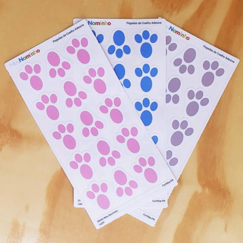 Pegadas Patinhas Coelho Adesivas