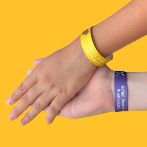 Pulseira de identificação de tecido