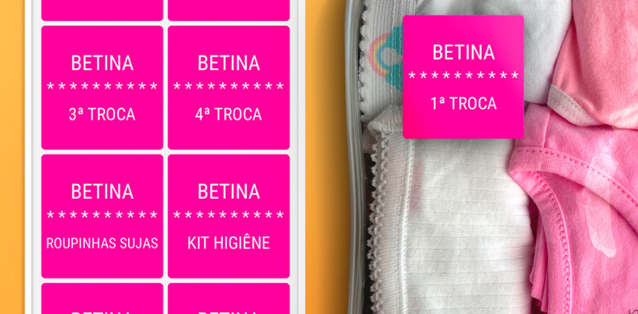 Etiqueta Quadrada para Organização