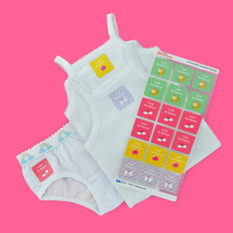 Etiquetas Termocolantes Quadrada Ilustrada