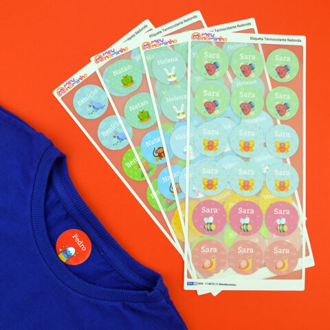Etiquetas Termocolantes Quadradinha Ilustrada