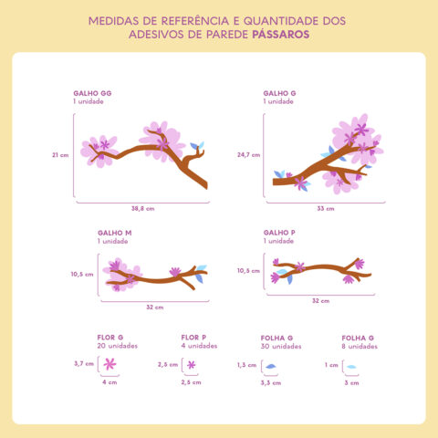 Adesivo de Parede Decoração - Pássaros