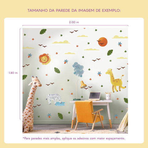 Adesivo de Parede Decoração - Safari