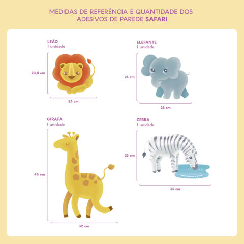 Adesivo de Parede Decoração - Safari