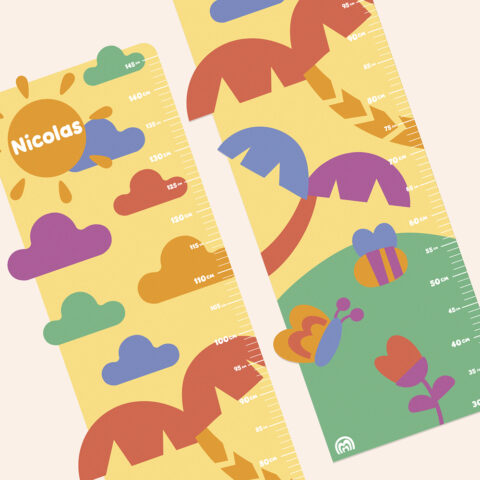 Regua de Crescimento Adesiva Universo Cores