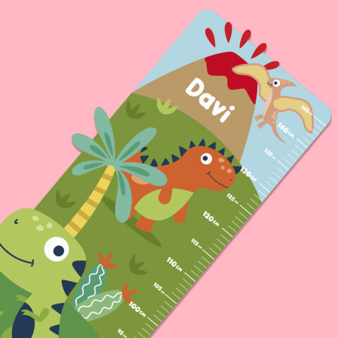 Regua de Crescimento Adesiva Dinossauros
