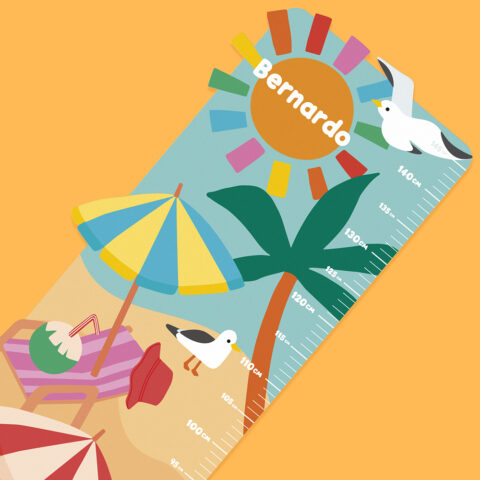 Regua de Crescimento Adesiva Ferias de Verão