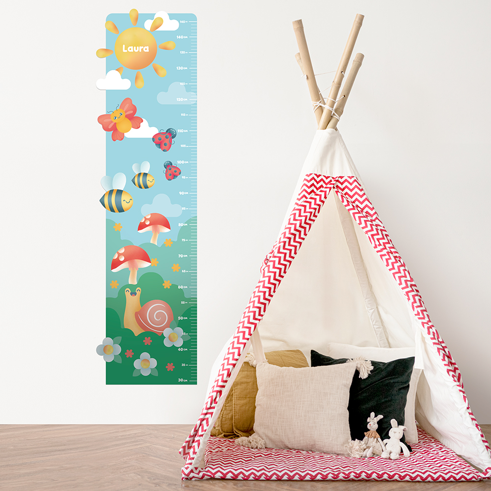 Regua de Crescimento Adesiva Jardim Encantado Regua de Crescimento Adesiva Jardim Encantado