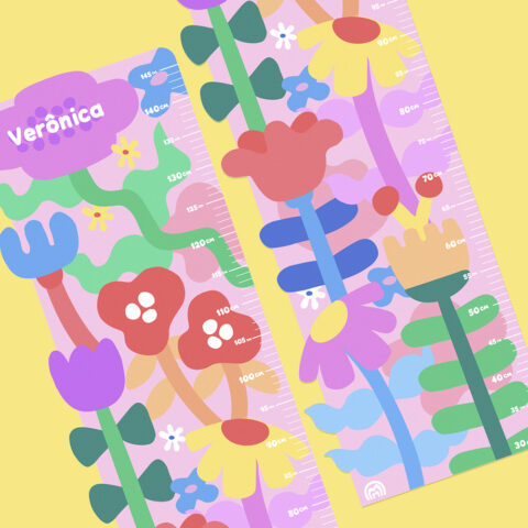 Regua de Crescimento Adesiva Primavera