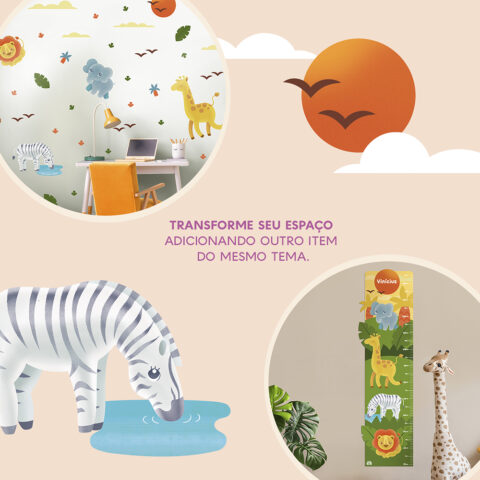 Regua de Crescimento Adesiva Safari